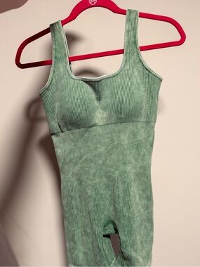 Zenana Green Seamless Ribbed Shaping Bodysuit